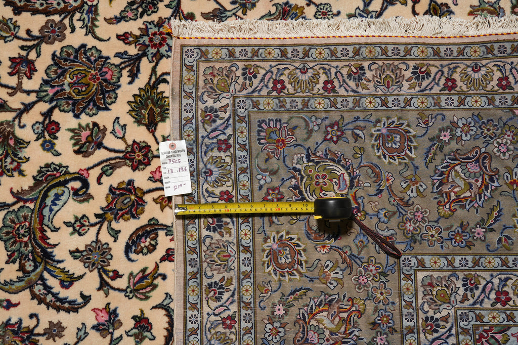 13 x 19.6 Authentic Persian Kashan Sheik Safi Quality Rug #S10-3525