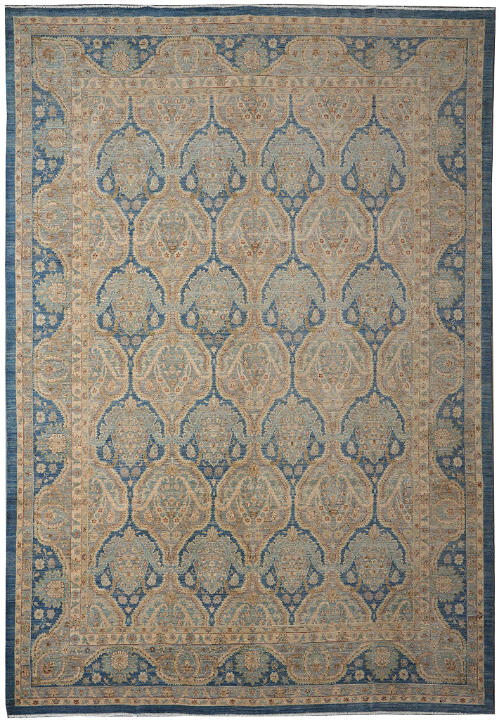 8.11 x 12.1 Chobi Zigler Peshawar Neutral Rug Transitional #F-4166