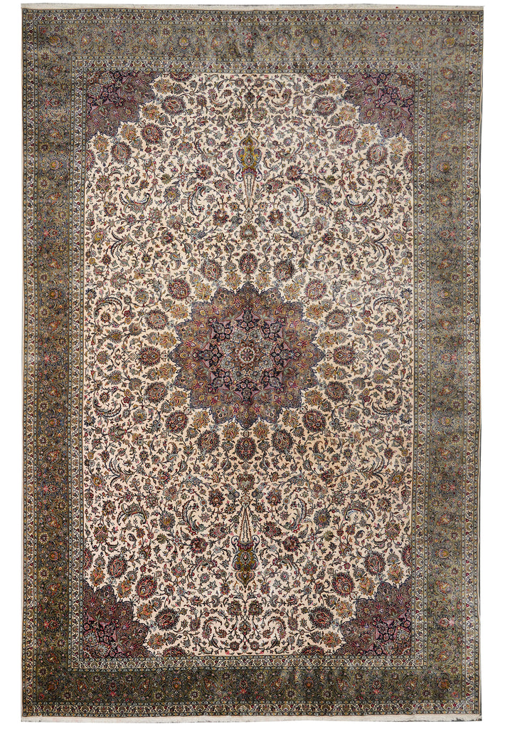 13 x 19.6 Authentic Persian Kashan Sheik Safi Quality Rug #S10-3525