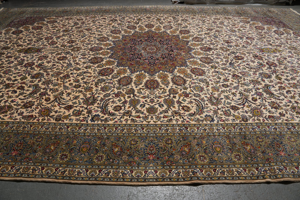 13 x 19.6 Authentic Persian Kashan Sheik Safi Quality Rug #S10-3525