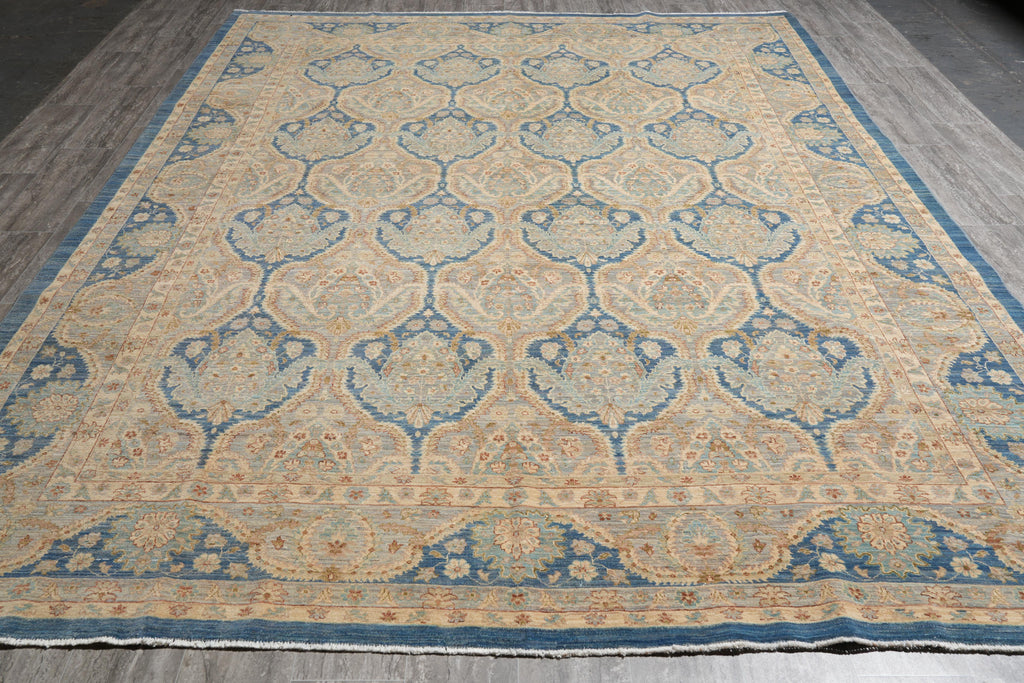 8.11 x 12.1 Chobi Zigler Peshawar Neutral Rug Transitional #F-4166