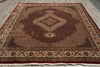 Load image into Gallery viewer, 8.3 x 9.9 High Quality Handmade Wool and Silk Mahi Tabriz Rug Ruby Burgundy #F-4467