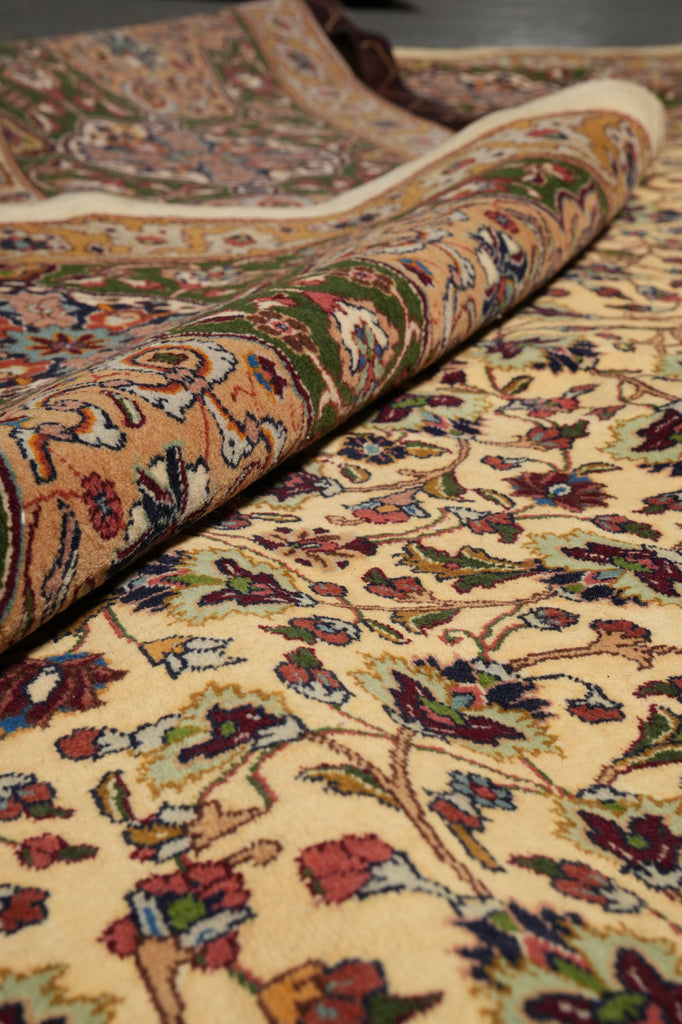 13.6 x 20.7 Authentic Fine Quality Persian Tabriz Rug Iran 400 KPIS Sheik Safi #PIX-17150