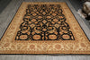 Load image into Gallery viewer, 9 x 12.5 Black Chobi Peshawar Quality Wool Rug - view 3