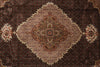 Load image into Gallery viewer, 8.2 x 10.1 Black Mahi Tabriz Handmade Area Rug Wool And Silk #F-4468