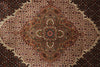 Load image into Gallery viewer, 8.2 x 10.1 Black Mahi Tabriz Handmade Area Rug Wool And Silk #F-4468