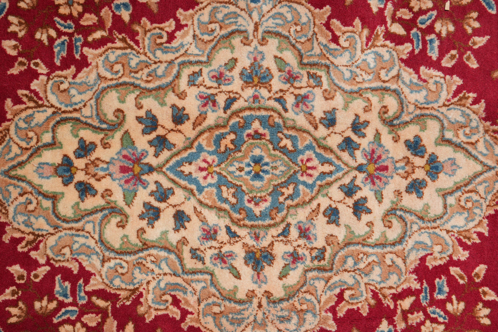 9 x 12 Persian Kerman Rug Majestic Open Field Red #B-74874