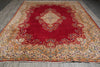 Load image into Gallery viewer, 9 x 12 Persian Kerman Rug Majestic Open Field Red #B-74874