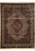 Load image into Gallery viewer, 8.2 x 10.2 earthy Warm Colors High Quality Handmade Wool and Silk Mahi Tabriz Rug #F-4469