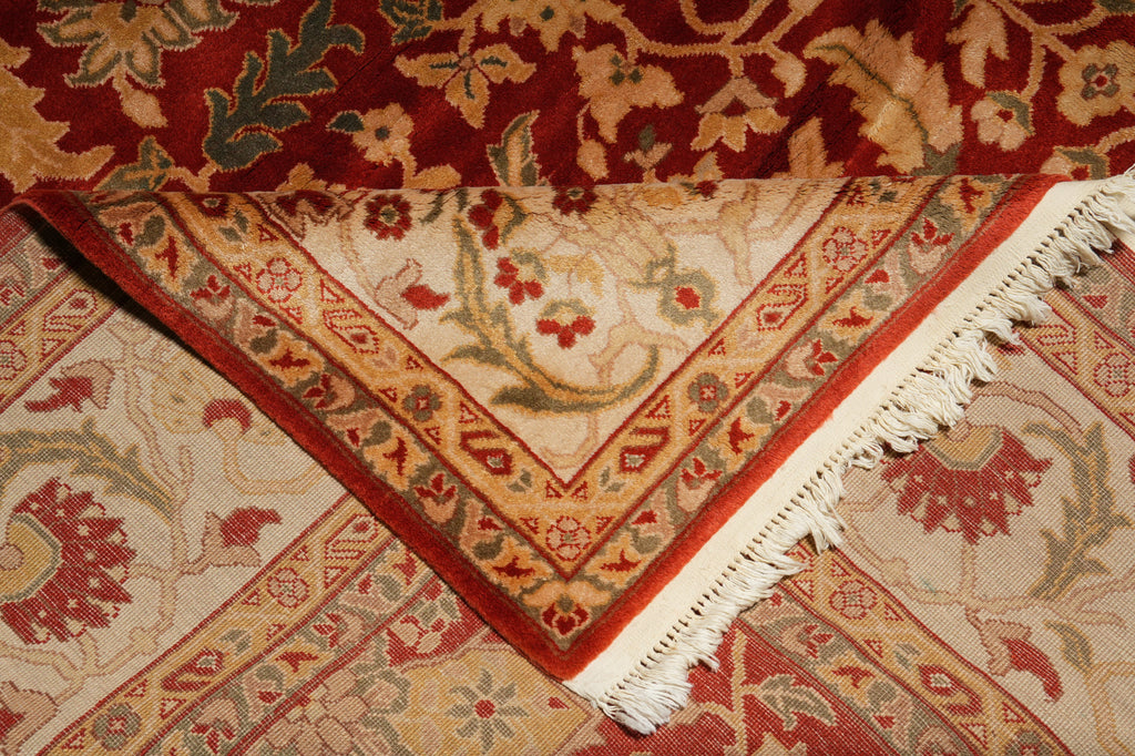 8.10 x 11.8 Quality Zigler Chobi Peshawar Rug Nature Wool - view 12