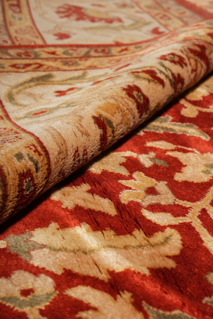 8.10 x 11.8 Quality Zigler Chobi Peshawar Rug Nature Wool - view 13