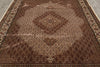 Load image into Gallery viewer, 8.2 x 10.2 earthy Warm Colors High Quality Handmade Wool and Silk Mahi Tabriz Rug #F-4469
