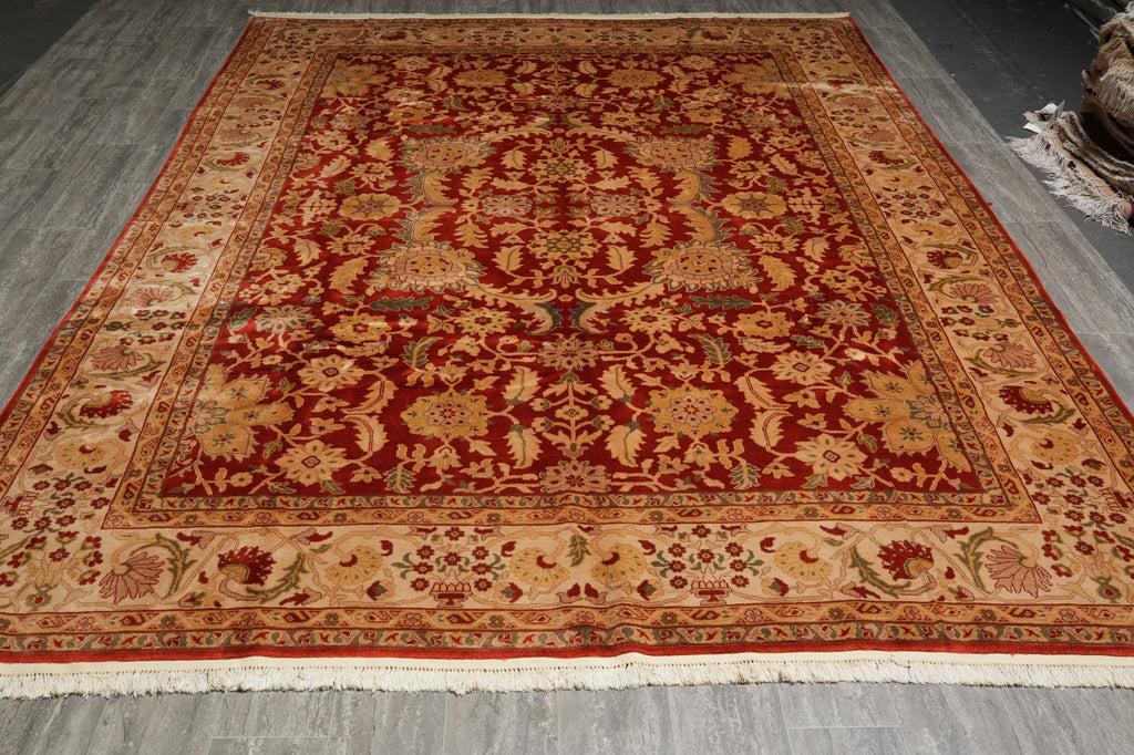8.10 x 11.8 Quality Zigler Chobi Peshawar Rug Nature Wool - view 3