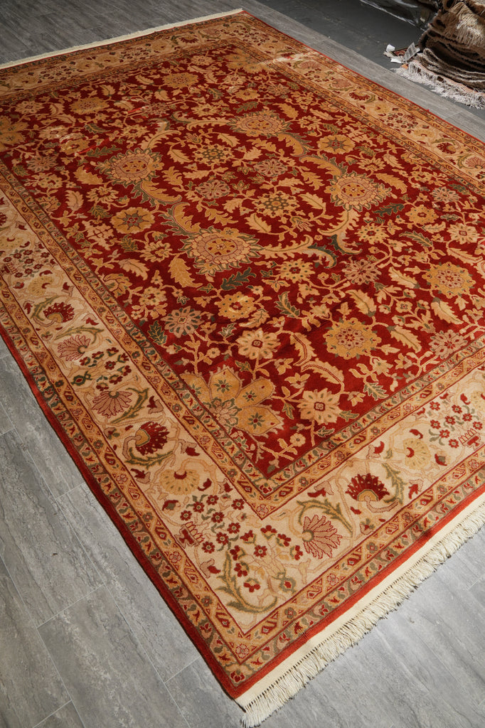 8.10 x 11.8 Quality Zigler Chobi Peshawar Rug Nature Wool - view 4