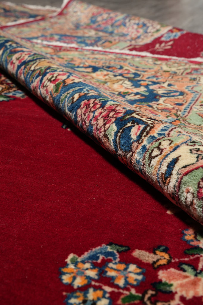 9 x 12.5 Authentic Persian Kerman Rug Floral Red CLEARANCE SALE  #F-3118