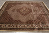 Load image into Gallery viewer, 8.2 x 10.2 earthy Warm Colors High Quality Handmade Wool and Silk Mahi Tabriz Rug #F-4469