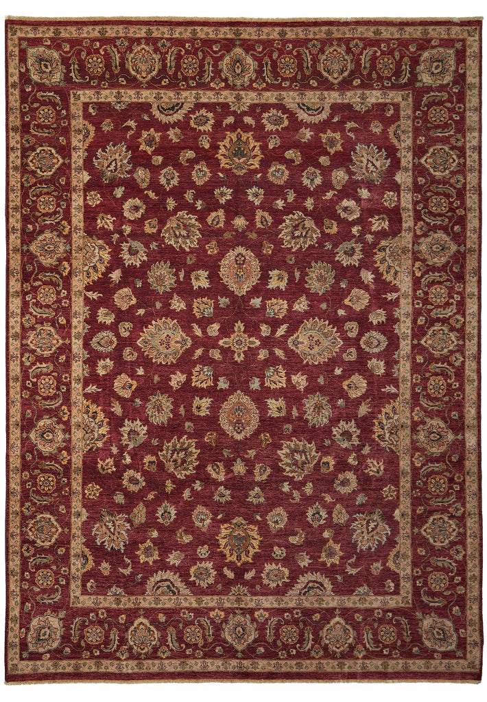 8.11 x 12.1 Hand-knotted Burgundy Quality Jaipur Rug