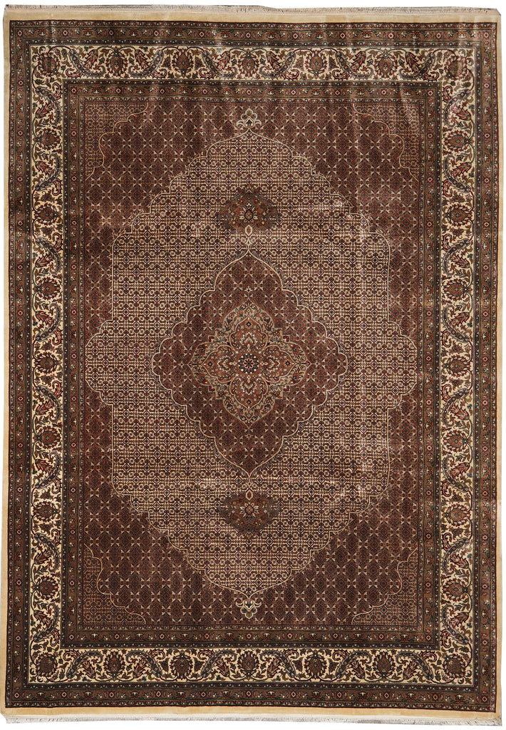 8.3 x 11 Quality Handmade Mahi Tabriz Handmade Rug Wool and Silk #F-4470