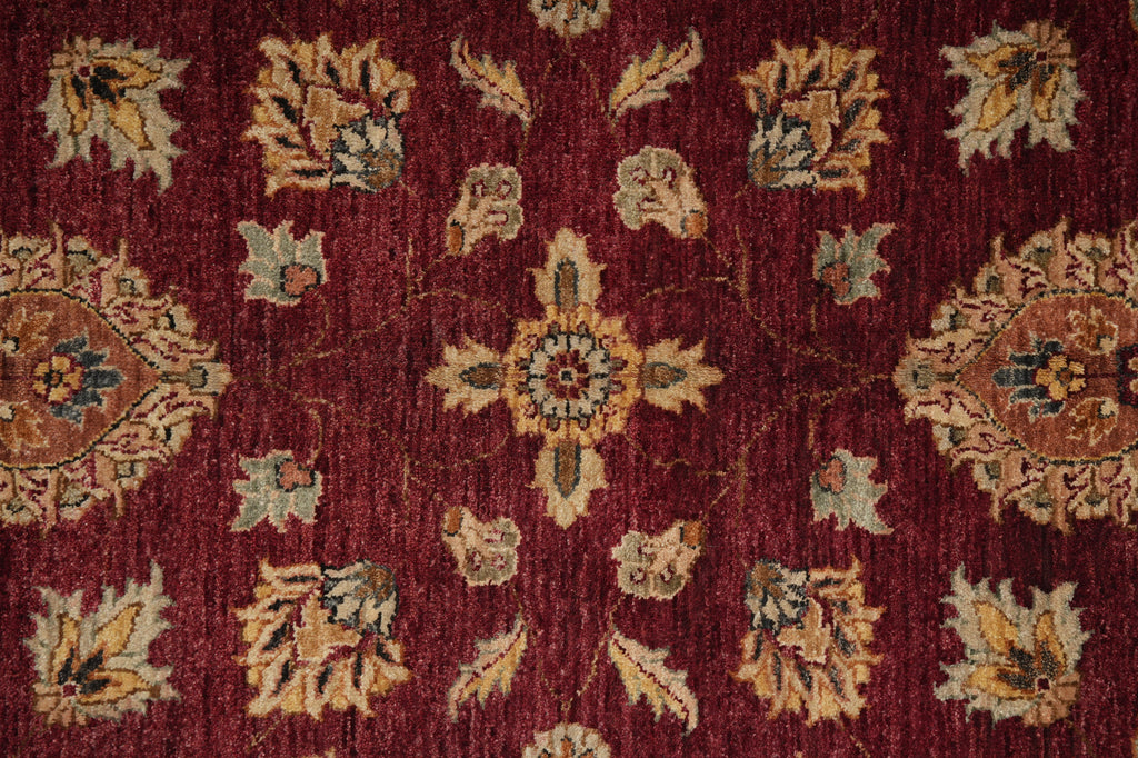 8.11 x 12.1 Hand-knotted Burgundy Quality Jaipur Rug - view 8
