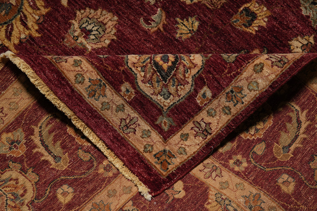 8.11 x 12.1 Hand-knotted Burgundy Quality Jaipur Rug - view 12