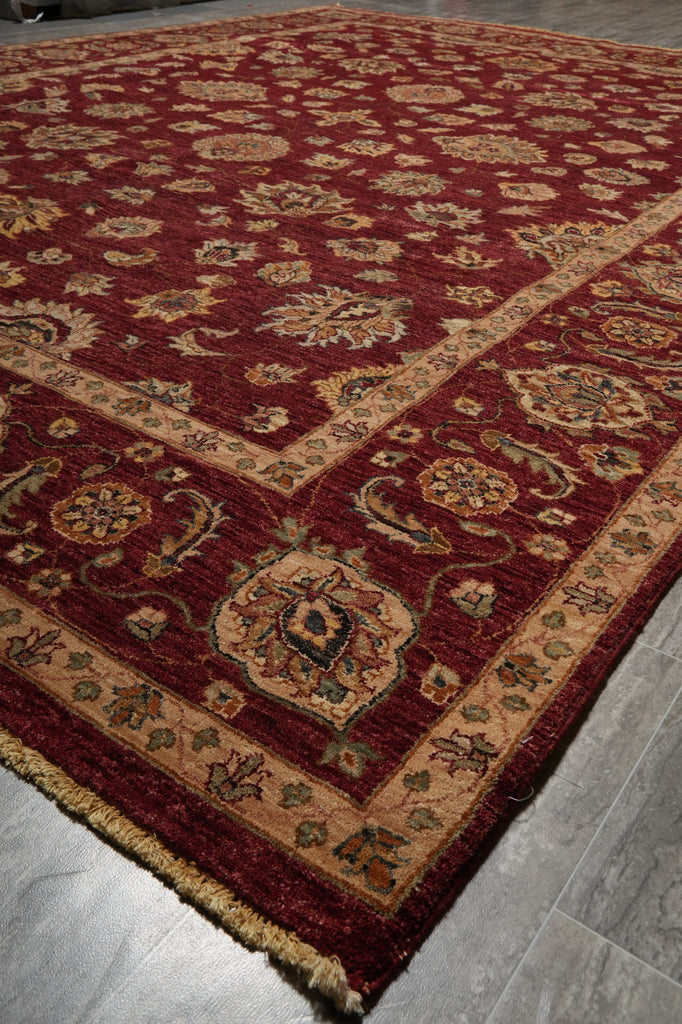8.11 x 12.1 Hand-knotted Burgundy Quality Jaipur Rug - view 6