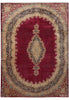 Load image into Gallery viewer, 10 x 13.3 Authentic Persian Kerman Rug RICH Burgundy Iran Elegant Floral Carpet #PIX-11746