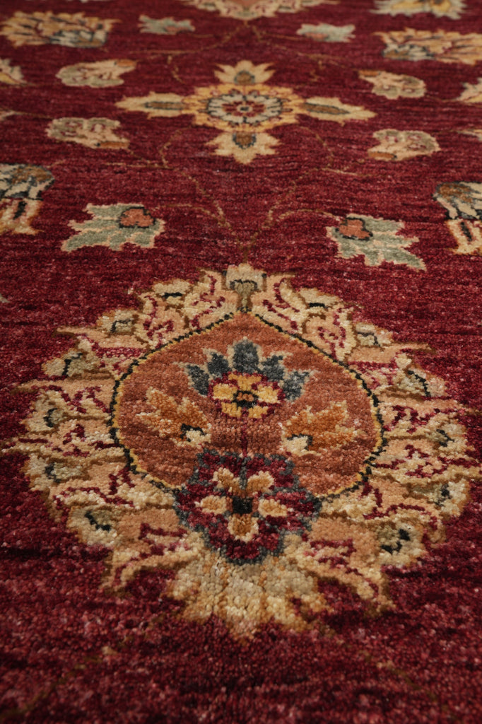 8.11 x 12.1 Hand-knotted Burgundy Quality Jaipur Rug - view 9
