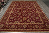 Load image into Gallery viewer, 8.11 x 12.1 Hand-knotted Burgundy Quality Jaipur Rug - view 3
