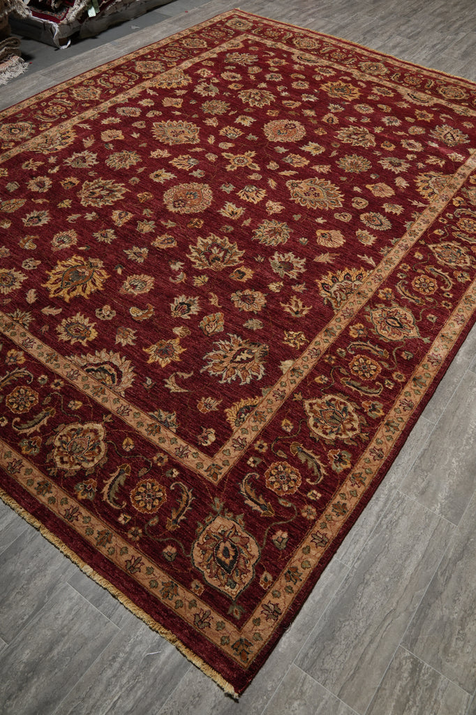 8.11 x 12.1 Hand-knotted Burgundy Quality Jaipur Rug - view 5