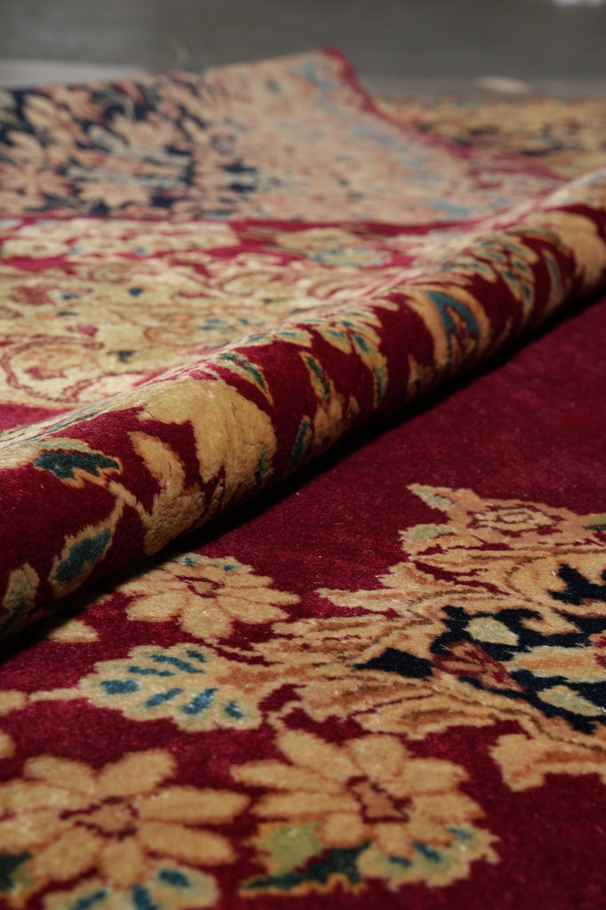10 x 13.3 Authentic Persian Kerman Rug RICH Burgundy Iran Elegant Floral Carpet #PIX-11746