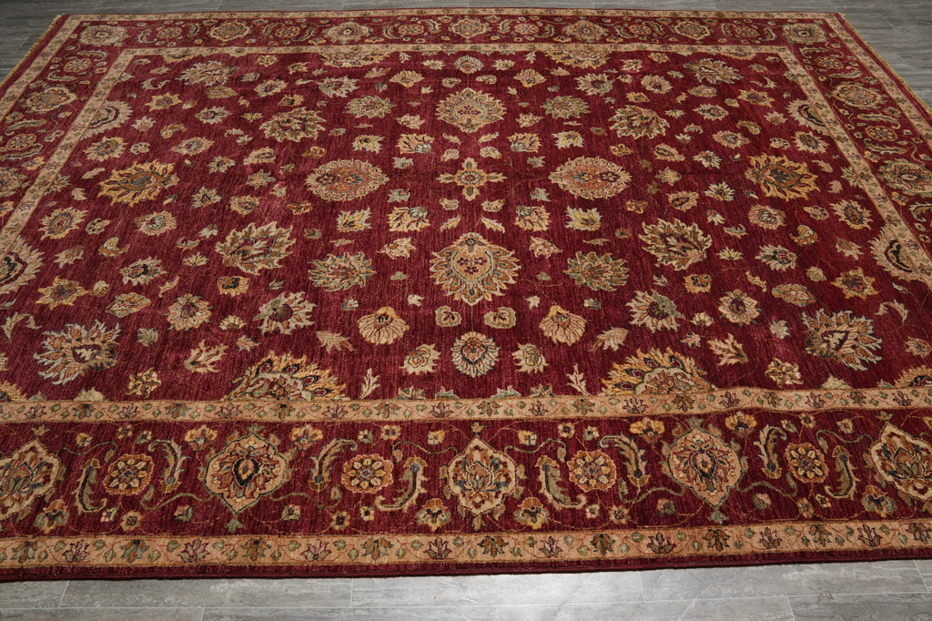 8.11 x 12.1 Hand-knotted Burgundy Quality Jaipur Rug - view 4