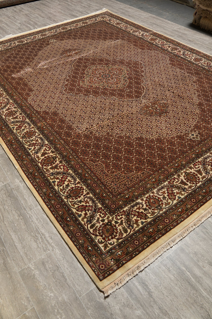 8.3 x 11 Quality Handmade Mahi Tabriz Handmade Rug Wool and Silk #F-4470