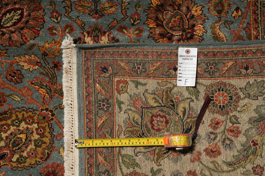 8.8 x 11.11 Light Blue Quality Handmade Jaipur Rug - view 16