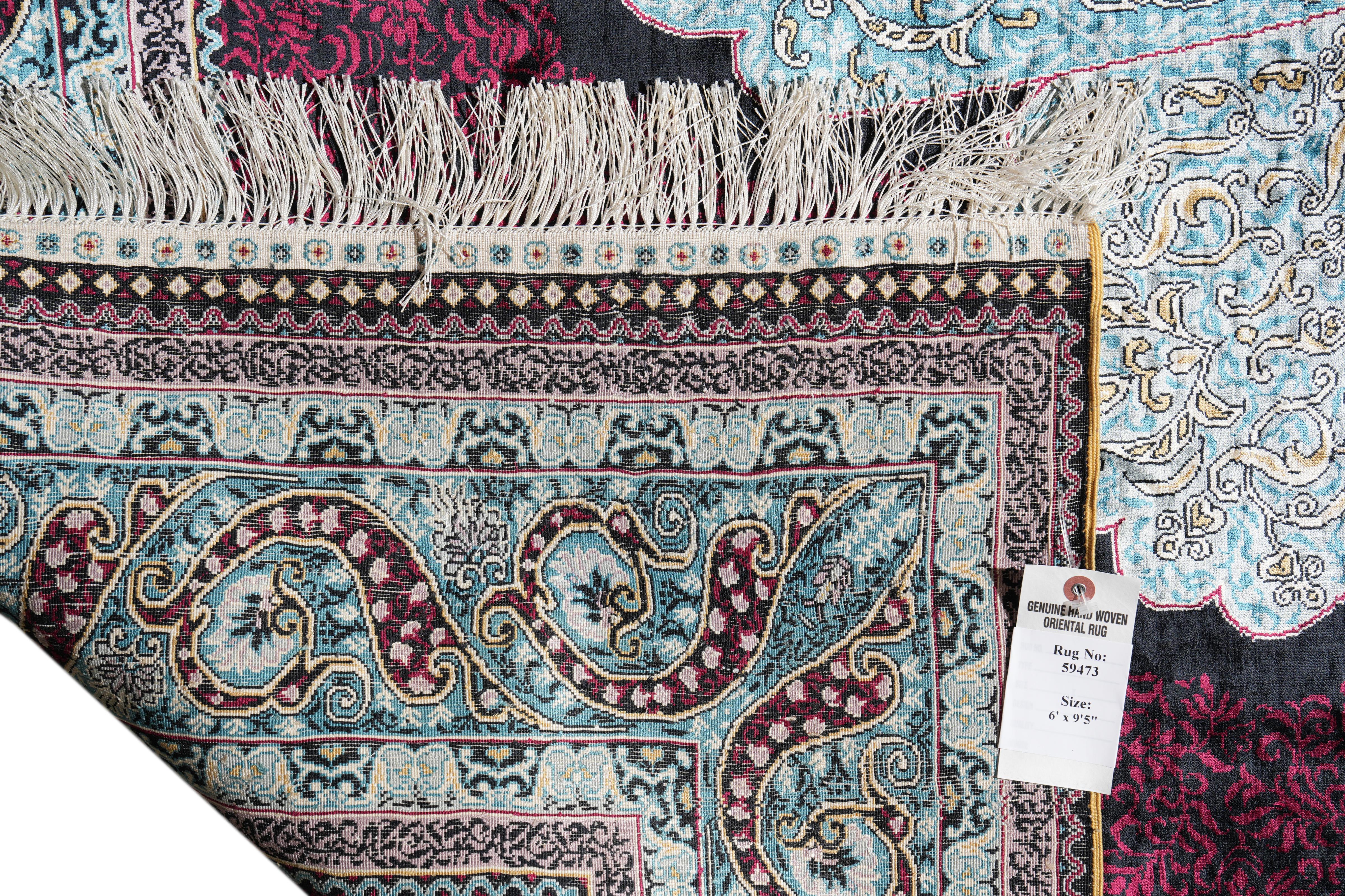 6 x 9.5 Paisley Patterns Handmade Traditional Interiors Silk Rug #PIX ...