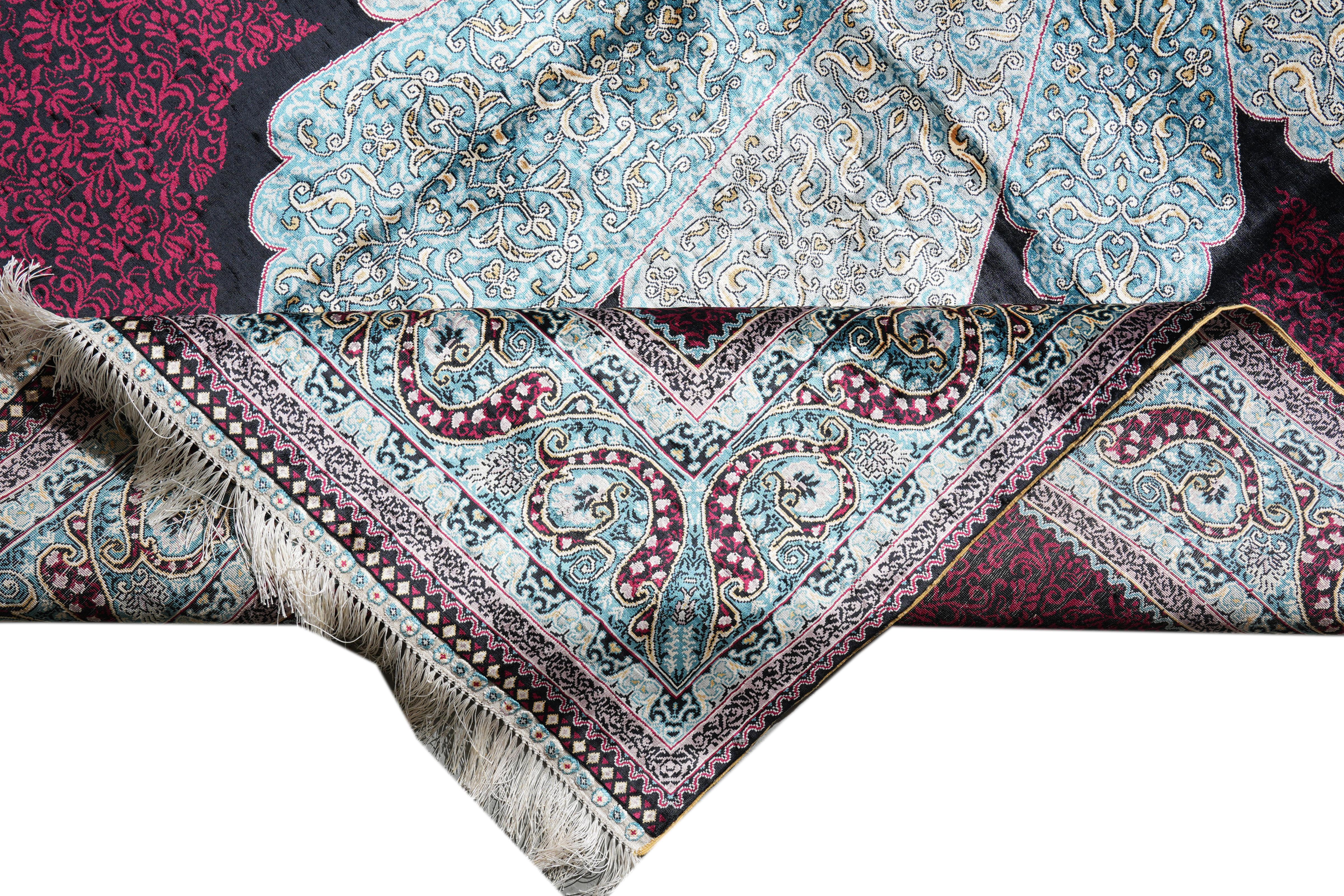 6 x 9.5 Paisley Patterns Handmade Traditional Interiors Silk Rug #PIX ...