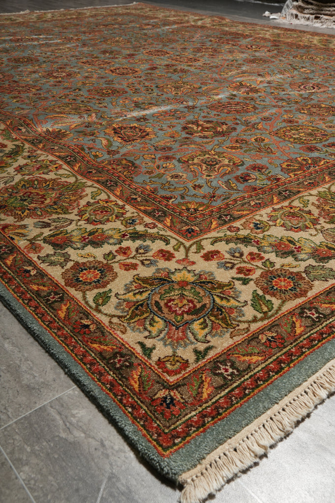 8.8 x 11.11 Light Blue Quality Handmade Jaipur Rug - view 15