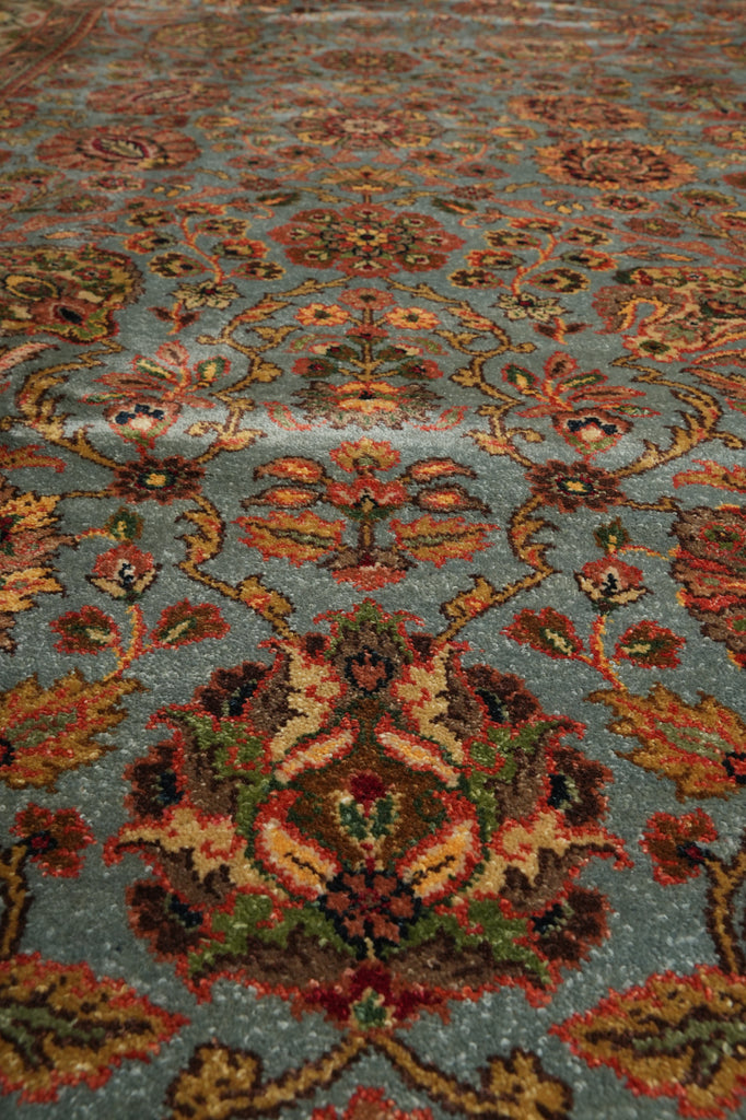 8.8 x 11.11 Light Blue Quality Handmade Jaipur Rug - view 10