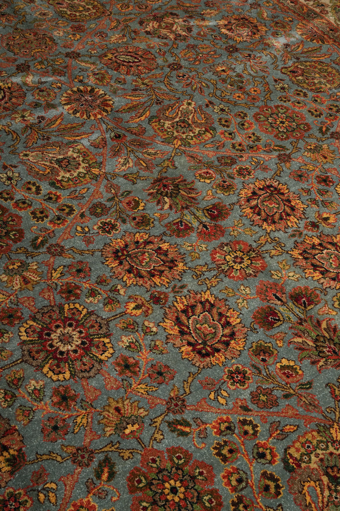 8.8 x 11.11 Light Blue Quality Handmade Jaipur Rug - view 9