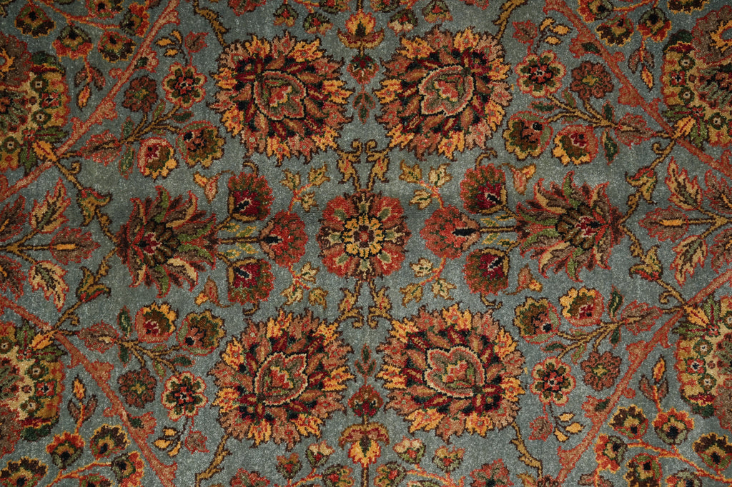 8.8 x 11.11 Light Blue Quality Handmade Jaipur Rug - view 7