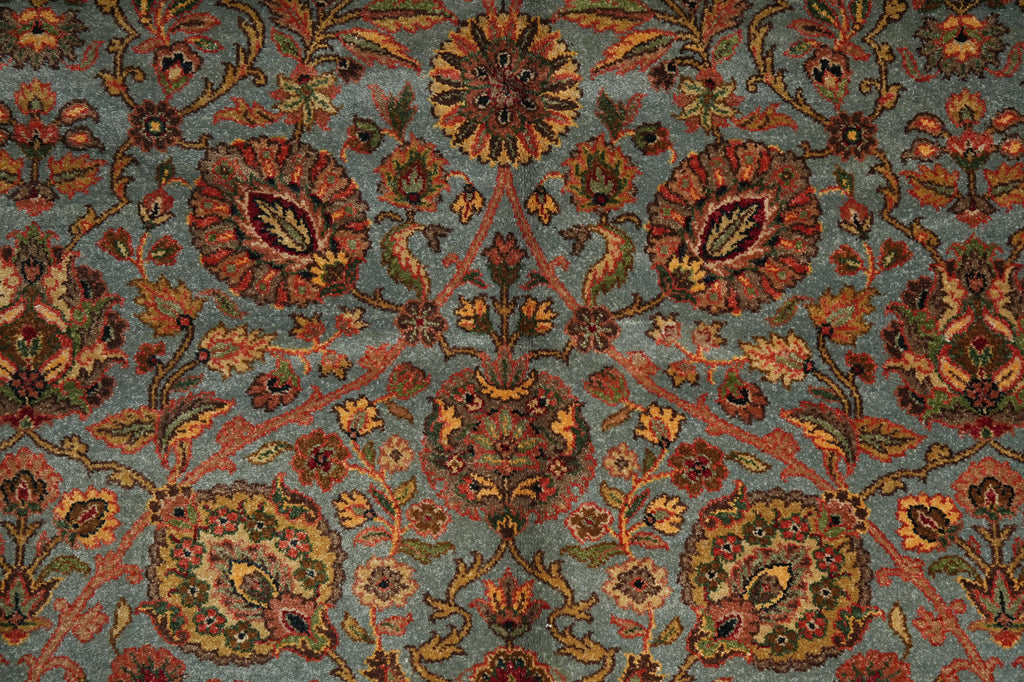 8.8 x 11.11 Light Blue Quality Handmade Jaipur Rug - view 8