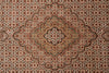 Load image into Gallery viewer, 8.4 x 10.1 Earthy Colors High Quality Wool and Silk Handmade Rug Tabriz Mahi Beige #F-4471