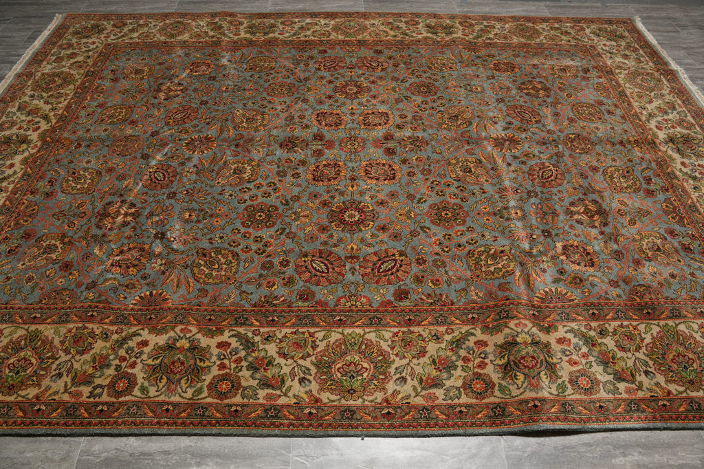 8.8 x 11.11 Light Blue Quality Handmade Jaipur Rug - view 6