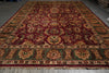 Load image into Gallery viewer, 12 x 18 Quality Hand-knotted Jaipour Rug Burgandy Green Traditional Area Carpet  #F-3119