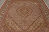 Load image into Gallery viewer, 8.4 x 10.1 Earthy Colors High Quality Wool and Silk Handmade Rug Tabriz Mahi Beige #F-4471