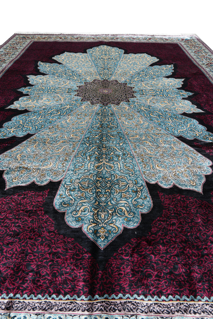 6.0 x 9.5 Handmade Silk Rug   #PIX-59473