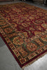 Load image into Gallery viewer, 12 x 18 Quality Hand-knotted Jaipour Rug Burgandy Green Traditional Area Carpet  #F-3119