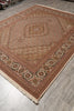 Load image into Gallery viewer, 8.4 x 10.1 Earthy Colors High Quality Wool and Silk Handmade Rug Tabriz Mahi Beige #F-4471