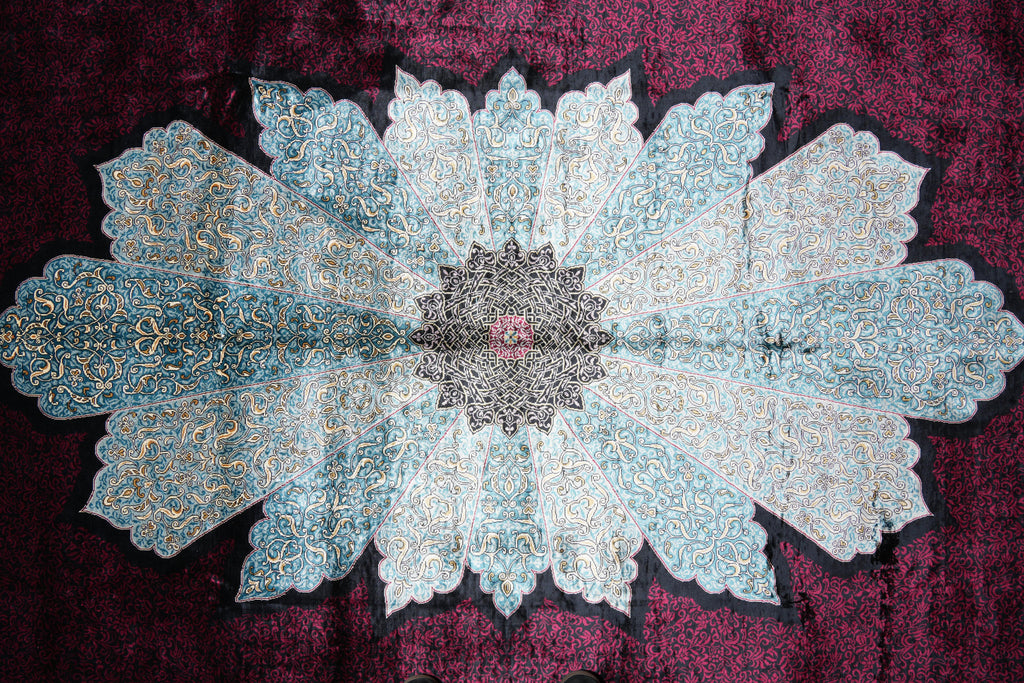 6.0 x 9.5 Handmade Silk Rug   #PIX-59473