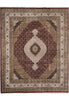 Load image into Gallery viewer, 8 x 10 High Quality Soft Wool and Silk Handmade Rug Mahi Tabriz Herati Ruby Red #F-4472