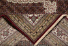 Load image into Gallery viewer, 8 x 10 High Quality Soft Wool and Silk Handmade Rug Mahi Tabriz Herati Ruby Red #F-4472